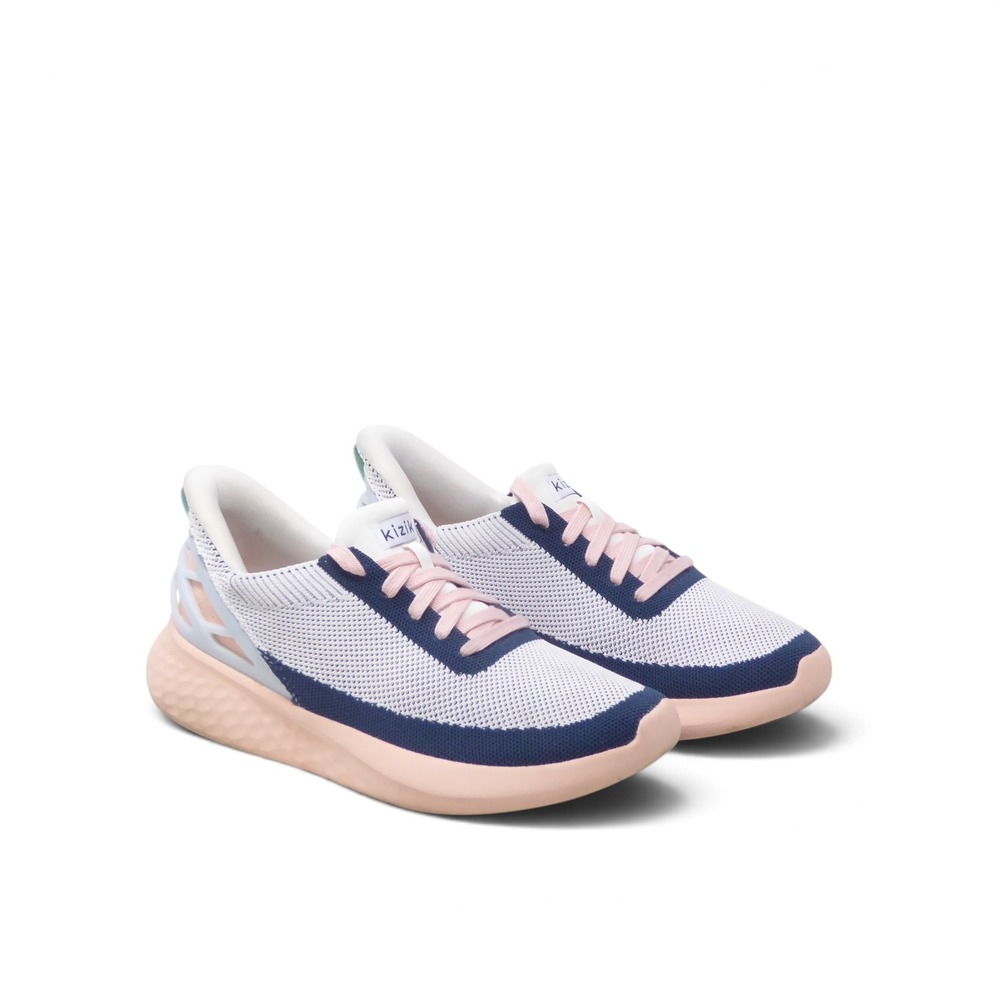 Kizik Womens Athens Sneakers Shoes Bahama White Pink Blue Hands Free 7